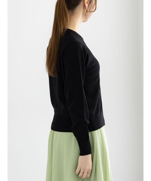 Te chichi（テチチ）の「レタードメタルボタンクルーカーディガン（カーディガン/ボレロ・レディース・ゴールド/グリーン/ブラック/シルバー/オレンジ・F）」の20枚目の写真