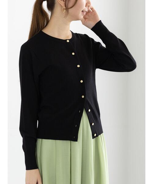 Te chichi（テチチ）の「レタードメタルボタンクルーカーディガン（カーディガン/ボレロ・レディース・ゴールド/グリーン/ブラック/シルバー/オレンジ・F）」の21枚目の写真