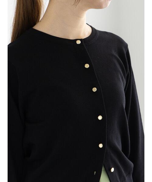 Te chichi（テチチ）の「レタードメタルボタンクルーカーディガン（カーディガン/ボレロ・レディース・ゴールド/グリーン/ブラック/シルバー/オレンジ・F）」の22枚目の写真