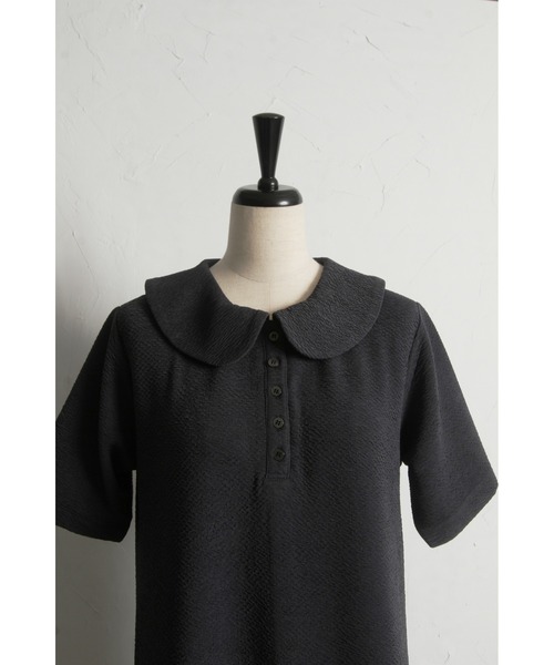 ZOZO限定】ふくれジャガードポロワンピース（Tシャツ/カットソー