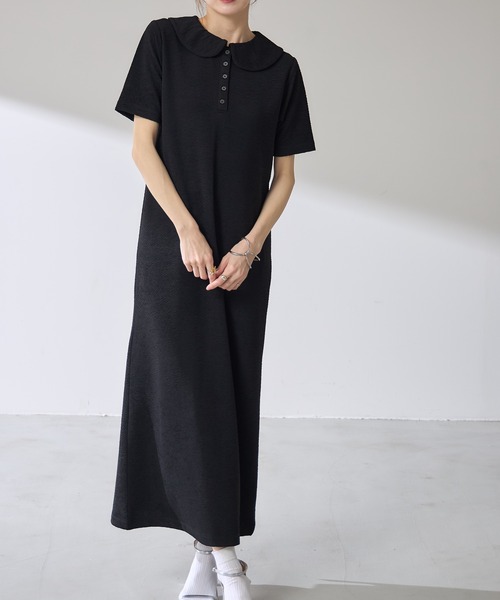 tシャツ 「ZOZO限定」ふくれジャガードポロワンピース レディース ZOZO限定】ふくれジャガードポロワンピース（Tシャツ/カットソー