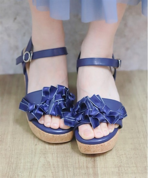 axes femme(アクシーズファム)の「リボン×リボンサンダル(サンダル・レディース・ブラック/キナリ/ネイビー・MEDIUM/LARGE)」の3枚目の写真