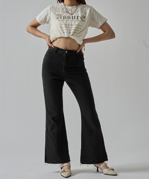 apres jour mignon(アプレジュールミニョン)の「ダメージTシャツ【ZOZOTOWN限定アイテム】(Tシャツ/カットソー・レディース・ネイビー/レッド/オフホワイト/チャコールグレー・X-LARGE/フリー)」の6枚目の写真