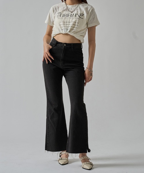 apres jour mignon(アプレジュールミニョン)の「ダメージTシャツ【ZOZOTOWN限定アイテム】(Tシャツ/カットソー・レディース・ネイビー/レッド/オフホワイト/チャコールグレー・X-LARGE/フリー)」の16枚目の写真