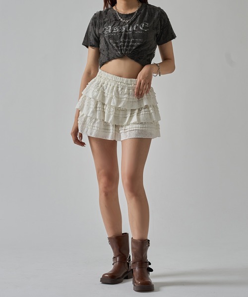 apres jour mignon(アプレジュールミニョン)の「ダメージTシャツ【ZOZOTOWN限定アイテム】(Tシャツ/カットソー・レディース・ネイビー/レッド/オフホワイト/チャコールグレー・X-LARGE/フリー)」の20枚目の写真