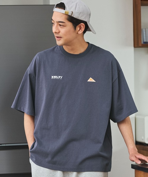 KELTY(ケルティ)の「KELTY/ケルティ 別注 USAコットン ダブルロゴ刺繍 ビッグシルエット半袖Tシャツ(Tシャツ/カットソー・レディース・ピンク/ホワイト/アッシュグレー/ブラック/グレイッシュベージュ/グレイッシュブルー/チャコール・S/M/L)」の6枚目の写真