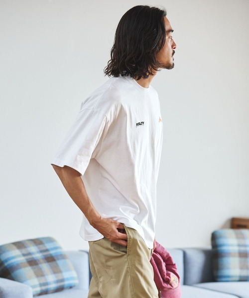 KELTY(ケルティ)の「KELTY/ケルティ 別注 USAコットン ダブルロゴ刺繍 ビッグシルエット半袖Tシャツ(Tシャツ/カットソー・レディース・ピンク/ホワイト/アッシュグレー/ブラック/グレイッシュベージュ/グレイッシュブルー/チャコール・S/M/L)」の22枚目の写真