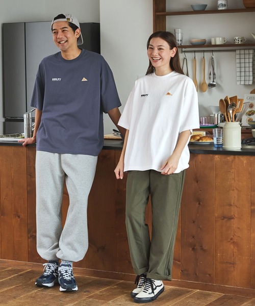 KELTY/ケルティ 別注 USAコットン ダブルロゴ刺繍 ビッグシルエット