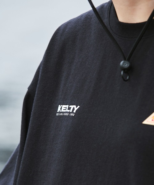 KELTY(ケルティ)の「KELTY/ケルティ 別注 USAコットン ダブルロゴ刺繍 ビッグシルエット半袖Tシャツ(Tシャツ/カットソー・レディース・ピンク/ホワイト/アッシュグレー/ブラック/グレイッシュベージュ/グレイッシュブルー/チャコール・S/M/L)」の9枚目の写真