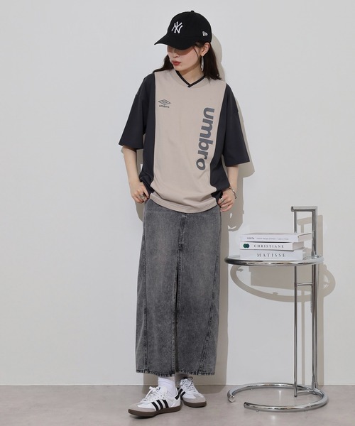 UMBRO アンブロ ポロTシャツ ブロックコア切替 UMBRO アンブロ 切り替え プリントスポーツTEEシャツ（Tシャツ