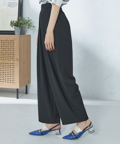 GALLORIA（ギャローリア）の「タックカーブパンツ（その他パンツ・レディース・トップグレー/ブラック・LL/S/M/L）」の4枚目の写真