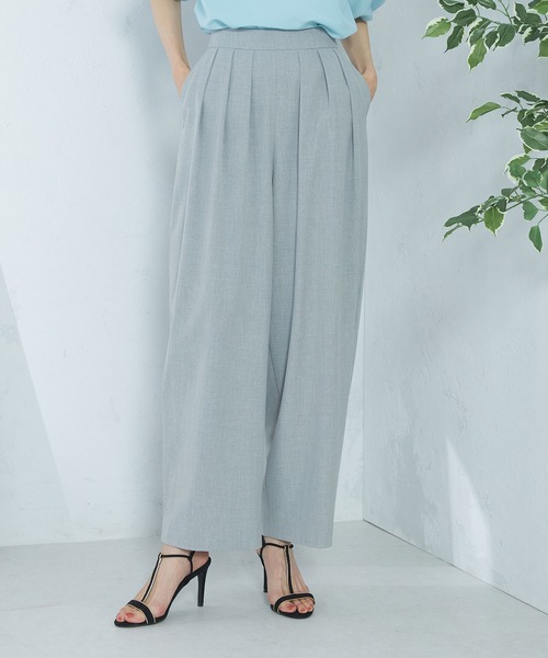 GALLORIA（ギャローリア）の「タックカーブパンツ（その他パンツ・レディース・トップグレー/ブラック・LL/S/M/L）」の8枚目の写真