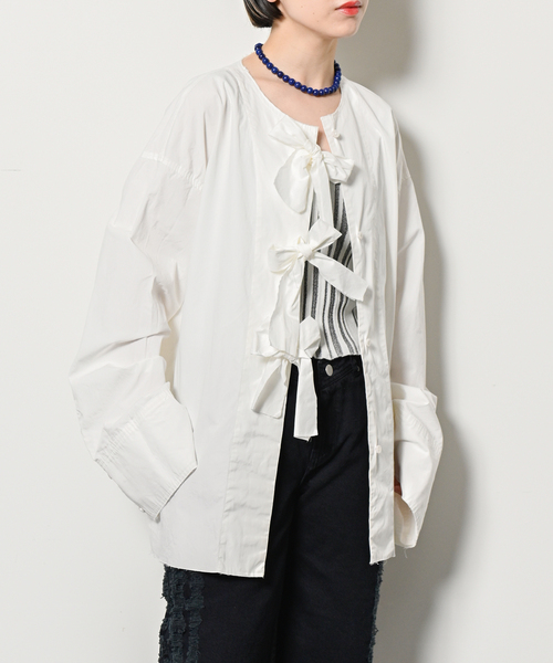 CITYSHOP FRONT RIBBON ブラウス CITYSHOP（シティーショップ）の「FRONT RIBBON ブラウス（シャツ