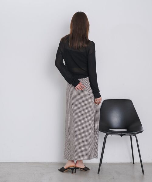 kivi（キヴィ）の「sheer knit polo（ニット/セーター・レディース・ライトピンク/オフホワイト/ブラック・FREE）」の22枚目の写真