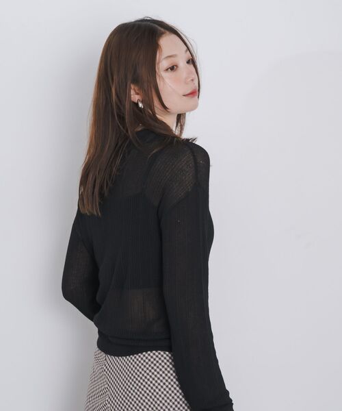 kivi（キヴィ）の「sheer knit polo（ニット/セーター・レディース・ライトピンク/オフホワイト/ブラック・FREE）」の19枚目の写真