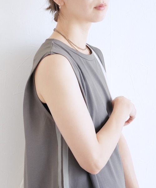 reca(レカ)の「ライン入りワンピース(ワンピース・レディース・ブラック/グレー/ベージュ・M)」の5枚目の写真