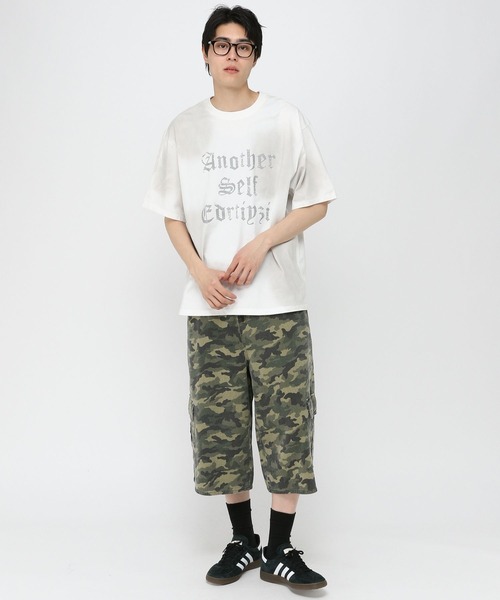 3.3 Field Trip （3.3フィールドトリップ）の「3.3 Field Trip／ゴシックロゴブラシT（Tシャツ/カットソー・メンズ・ホワイト/ブラック/ブラウン・MEDIUM/LARGE）」の4枚目の写真