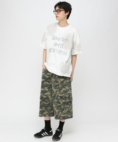 3.3 Field Trip （3.3フィールドトリップ）の「3.3 Field Trip／ゴシックロゴブラシT（Tシャツ/カットソー・メンズ・ホワイト/ブラック/ブラウン・MEDIUM/LARGE）」の5枚目の写真