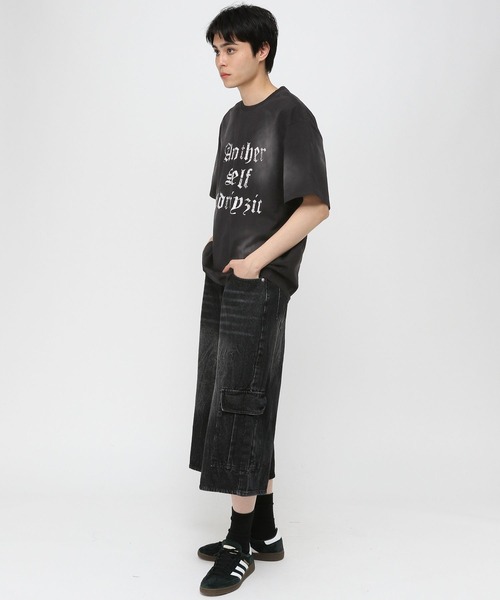 3.3 Field Trip （3.3フィールドトリップ）の「3.3 Field Trip／ゴシックロゴブラシT（Tシャツ/カットソー・メンズ・ホワイト/ブラック/ブラウン・MEDIUM/LARGE）」の9枚目の写真