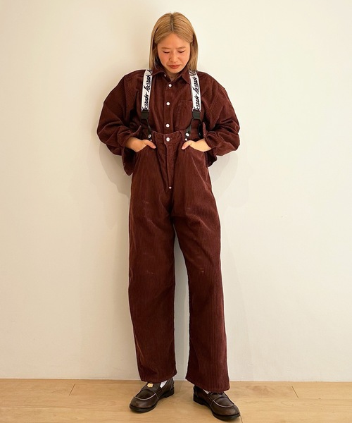 HOLIDAY（ホリデイ）の「DAMAGE CORDUROY SUSPENDER PANTS ダメージコーデュロイサスペンダーパンツ（その他パンツ・レディース・ブラウン/ブルー・32/36）」の7枚目の写真