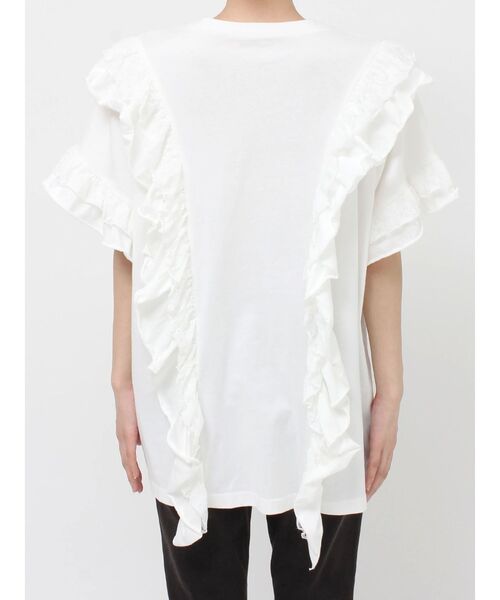 jouetie（ジュエティ）の「フリルドッキングルーズTシャツ（Tシャツ/カットソー・レディース・ブラック/オフホワイト/ブルー・MEDIUM）」の7枚目の写真