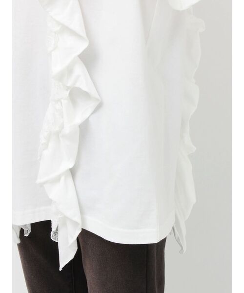 jouetie（ジュエティ）の「フリルドッキングルーズTシャツ（Tシャツ/カットソー・レディース・ブラック/オフホワイト/ブルー・MEDIUM）」の10枚目の写真