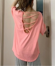 バッククロスゆったりTシャツ