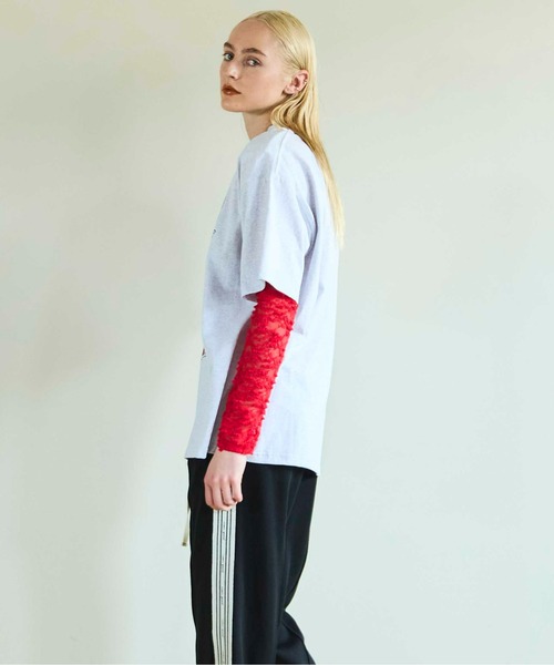 Flower Photo Oversized T-shirt/フラワーフォトオーバーTEE