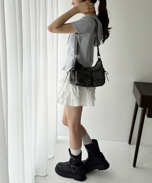 セットアップで着られる/プレート付きダブルジップパーカー（パーカー