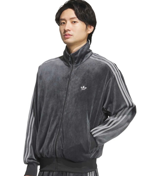 アディダス　トラックジャケット　トレフォイル　ファイヤーバード　ベロアショート丈 adidas コート ジャケット FIREBIRD VELOUR TRACK TOP