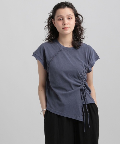 GEORGE'S(ジョージズ)の「シャーリングショートTシャツ(その他トップス・レディース・ピンク系その他/ホワイト/ネイビー・MEDIUM/SMALL)」の9枚目の写真