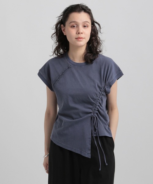 GEORGE'S(ジョージズ)の「シャーリングショートTシャツ(その他トップス・レディース・ピンク系その他/ホワイト/ネイビー・MEDIUM/SMALL)」の10枚目の写真
