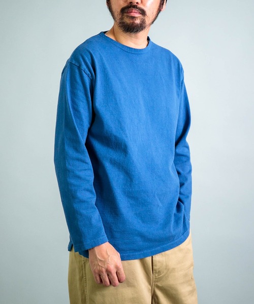 OMNIGOD（オムニゴッド）の「[OMNIGOD mens / オムニゴッド] ８/天竺 ボートネックチューブシャツ（Tシャツ/カットソー・メンズ・ブルー・2/3）」の2枚目の写真