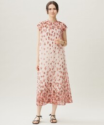 グラデーションペタルプリント ワンピース