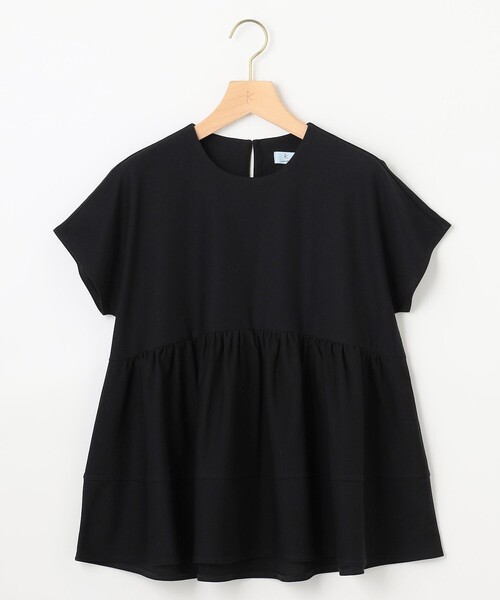 組曲（クミキョク）の「ツイルジャージーティアード カットソー（Tシャツ/カットソー・レディース・ブラック系/ホワイト系/ピンク系・5/6/7）」の22枚目の写真