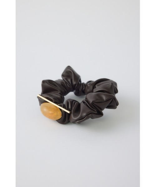 【新品未使用】RIM.ARK ダークブラウン シュシュ　リムアーク Natural stone scrunchie ナチュラルストーンシュシュ（シュシュ