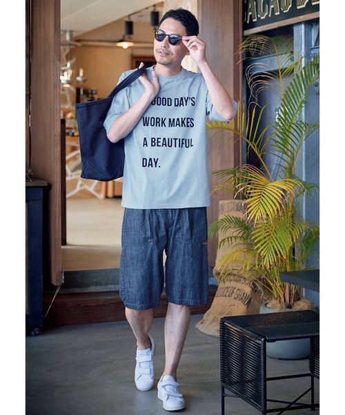 Sunny clouds(サニークラウズ)の「サニークラウズ ビューティフルデイTシャツ〈メンズ〉(Tシャツ/カットソー・メンズ・ブラック/ホワイト/ブルー・M/L/S)」の11枚目の写真