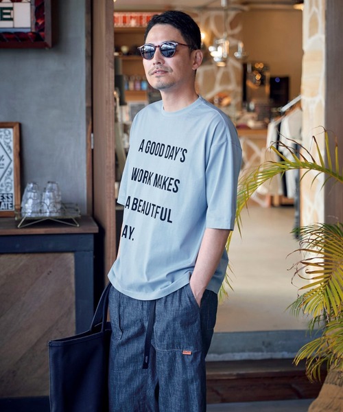 Sunny clouds(サニークラウズ)の「サニークラウズ ビューティフルデイTシャツ〈メンズ〉(Tシャツ/カットソー・メンズ・ブラック/ホワイト/ブルー・M/L/S)」の12枚目の写真
