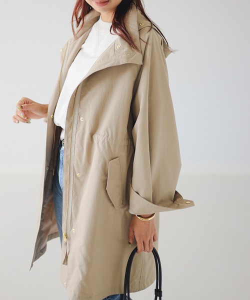 B:MING by BEAMS（ビーミングバイビームス）の「【撥水機能】撥水 ロング マウンテン パーカ（S～M）（マウンテンパーカー・レディース・グリーン系その他4/ブラック/ブラウン系その他・SMALL/MEDIUM）」の7枚目の写真