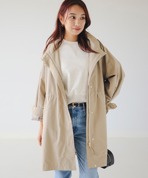 B:MING by BEAMS（ビーミングバイビームス）の「【撥水機能】撥水 ロング マウンテン パーカ（S～M）（マウンテンパーカー・レディース・グリーン系その他4/ブラック/ブラウン系その他・SMALL/MEDIUM）」の8枚目の写真