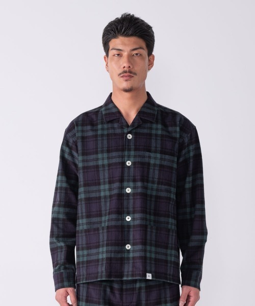 BEDWIN & THE HEARTBREAKERS(ベドウィン アンド ザ ハートブレイカーズ)の「L/S PYJAMAS SHIRT "KLOSTERMAN"(シャツ/ブラウス・メンズ・グリーン/イエロー・MEDIUM/LARGE/X-LARGE)」の1枚目の写真