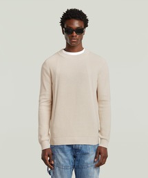 G-STAR | STRUCTURE KNIT PULLOVER/デザイン編みニットセーター(ニット/セーター)