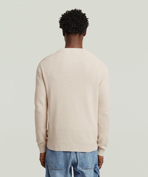 G-STAR（ジースター）の「STRUCTURE KNIT PULLOVER/デザイン編みニットセーター（ニット/セーター・メンズ・ホワイト系その他/ダークブラック・SMALL/MEDIUM/LARGE/X-LARGE/X-SMALL）」の14枚目の写真