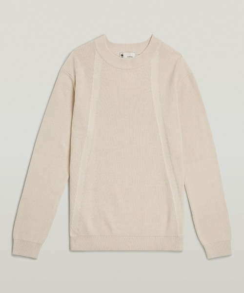 G-STAR（ジースター）の「STRUCTURE KNIT PULLOVER/デザイン編みニットセーター（ニット/セーター・メンズ・ホワイト系その他/ダークブラック・SMALL/MEDIUM/LARGE/X-LARGE/X-SMALL）」の10枚目の写真