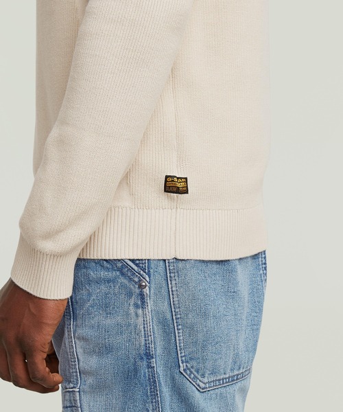 G-STAR（ジースター）の「STRUCTURE KNIT PULLOVER/デザイン編みニットセーター（ニット/セーター・メンズ・ホワイト系その他/ダークブラック・SMALL/MEDIUM/LARGE/X-LARGE/X-SMALL）」の11枚目の写真