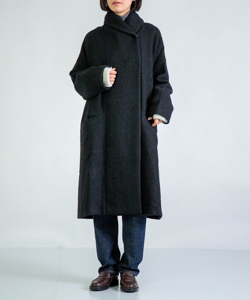 セール】[Honnete] Shawl Collar Coat / ショールカラーコート