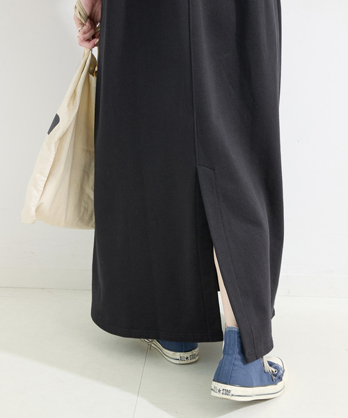 B.C STOCK（ベーセーストック）の「《追加》ウォッシャブル / テリー裏毛ハーフジップロングワンピース（ワンピース・レディース・グレー/ブラウン/ブラック・FREE）」の21枚目の写真