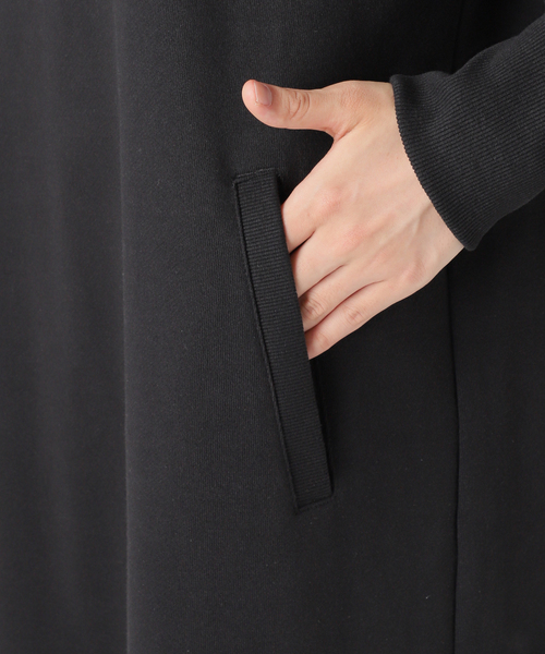 B.C STOCK（ベーセーストック）の「《追加》ウォッシャブル / テリー裏毛ハーフジップロングワンピース（ワンピース・レディース・グレー/ブラウン/ブラック・FREE）」の6枚目の写真