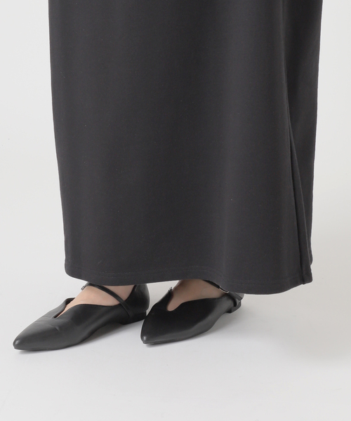 B.C STOCK（ベーセーストック）の「《追加》ウォッシャブル / テリー裏毛ハーフジップロングワンピース（ワンピース・レディース・グレー/ブラウン/ブラック・FREE）」の9枚目の写真