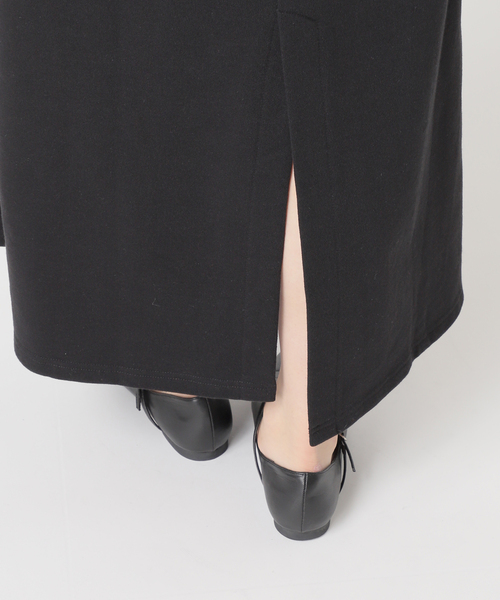 追加》ウォッシャブル / テリー裏毛ハーフジップロングワンピース